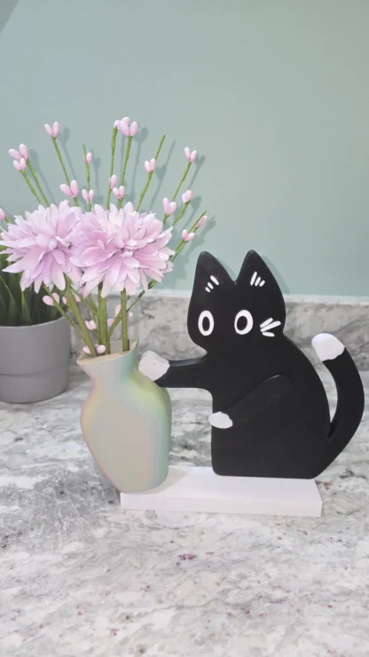 Naughty Cat Vase Decor - Image 2
